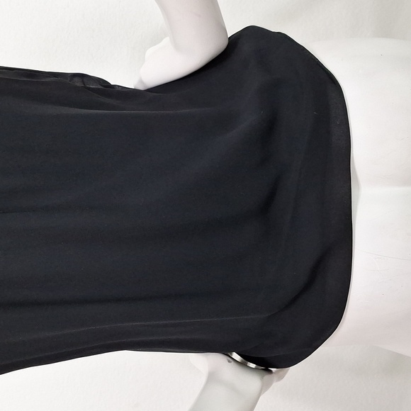 Express Black Dressy Preppy Beaded Neckline Dark Academia Blouse Size S - Picture 7 of 13